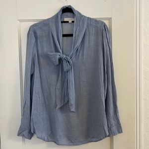 NWOT Loft tie neck blouse